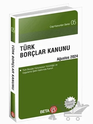 Türk Borçlar Kanunu - Ağustos 2024 – Kolektif – Beta Yayınevi kitap kapağı