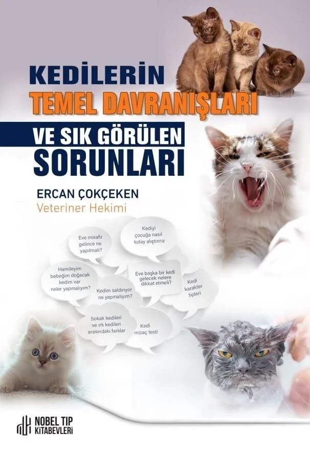 Kedilerin Temel Davranışları ve Sık Görülen Sorunlar – Nobel Tıp Kitabevleri kitap kapağı