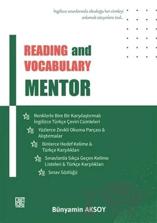 Reading and Vocabulary Mentor – Bünyamin Aksoy – Palet Yayınları kitap kapağı