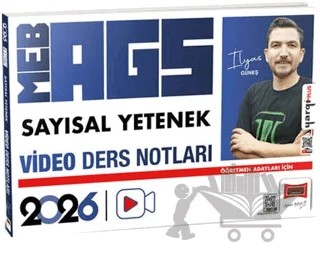 2026 MEB-AGS Öğretmen Adayları İçin Sayısal Yetenek Video Ders Notları – İlyas Güneş – Yargı Yayınevi kitap kapağı
