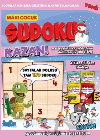 Maxi Çocuk Sudoku 12 – Bertan Kodamanoğlu – Maxi Yayıncılık kitap kapağı