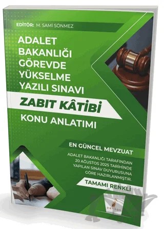 GYS Adalet Bakanlığı Görevde Yükselme Yazılı Sınavı Zabıt Katibi Konu Anlatımı – M. Sami Sönmez – Pelikan Tıp Teknik Yayıncılık kitap kapağı