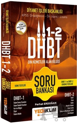 DHBT Tüm Adaylar İçin Din Hizmetleri Alan Bilgisi Soru Bankası – Ferhat Erdoğan – Yediiklim Yayınları kitap kapağı