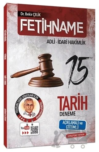 Bekir Çelik Adli İdari Hakimlik FETİHNAME Tarih 15 Deneme Çözümlü – Bekir Çelik – Bekir Çelik kitap kapağı