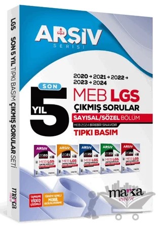 Son 5 Yıl LGS 8. Sınıf Arşiv Serisi Tıpkı Basım Fasikül Fasikül Çıkmış Sorular Tamamı Video Çözümlü – Kolektif – Marka Yayınları kitap kapağı