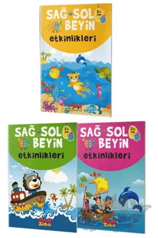 Sağ ve Sol Beyin Etkinlikleri Seti (3+Yaş) – Kolektif – Aktif Zeka Yayınları kitap kapağı