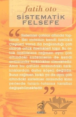 Sistematik Felsefe – Fatih Oto – Kurgu Kültür Merkezi kitap kapağı