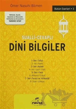Sualli-Cevaplı Dini Bilgiler – Ömer Nasuhi Bilmen – Ravza Yayınları kitap kapağı