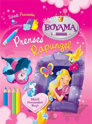 Sihirli Prensesler Boyama - Prenses Rapunzel – Kolektif – Parıltı Yayınları kitap kapağı