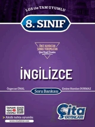 8.Sınıf İngilizce Soru Bankası – Emine Handan Durmaz – Çita Yayınları kitap kapağı