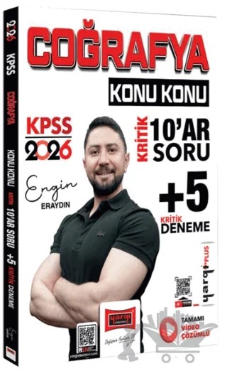 2026 KPSS Coğrafya Konu Konu Kritik 10ar Soru +5 Kritik Deneme Sınavı – Engin Eraydın – Yargı Yayınevi kitap kapağı