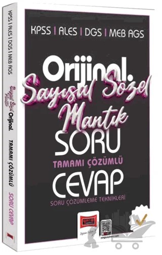 KPSS ALES DGS MEB-AGS Orijinal Sayısal-Sözel Mantık Tamamı Çözümlü Soru Cevap Kitabı – Kolektif – Yargı Yayınevi kitap kapağı