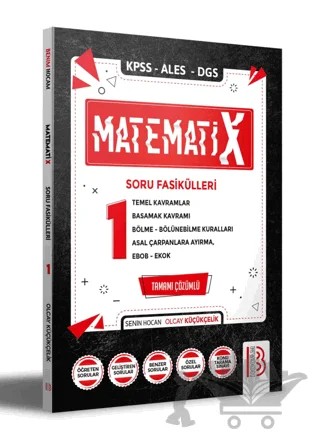 KPSS ALES DGS MatematiX Soru Fasikülleri 1 – Olcay Küçükçelik – Benim Hocam Yayınları kitap kapağı