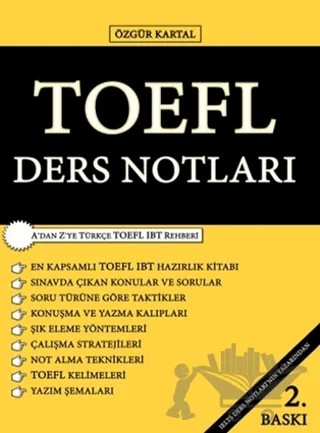 TOEFL Ders Notları – Özgür Kartal – Sokak Kitapları Yayınları kitap kapağı