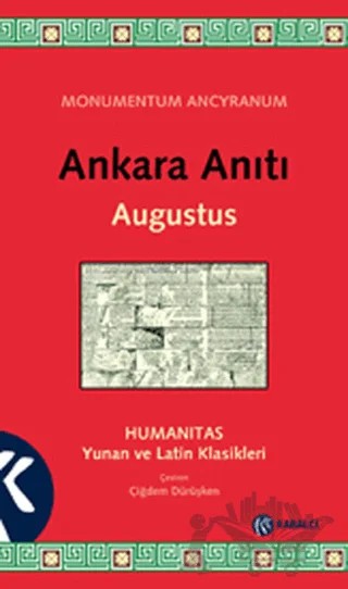Ankara Anıtı – Augustus – Kabalcı Yayınevi kitap kapağı