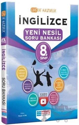 8. Sınıf İngilizce Video Çözümlü Soru Bankası – Kolektif – Evrensel İletişim Yayınları kitap kapağı