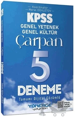 KPSS Genel Yetenek Genel Kültür Çarpan 5 Deneme Çözümlü – Meral Dovletov – Yönerge Yayınları kitap kapağı