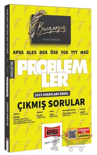 2024 KPSS ALES DGS ÖSS YGS TYT MSÜ Benzersiz Problemler Son 15 Yıl Çıkmış Sorular (2023 Sınavları Dahil) – Kolektif – Yargı Yayınevi kitap kapağı