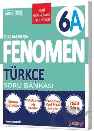 Fenomen 6 Türkçe (A) Soru Bankası – Soner Demirtaş – Fenomen Yayınları kitap kapağı