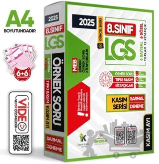2025 8. Sınıf LGS Kasım Ayı MEB Örnek Soru Tıpkı Basım 6lı Sarmal Deneme Paketi Video/PDF Çözümlü – Kolektif – Karakutu Yayın kitap kapağı