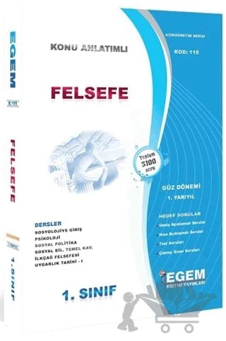 1. Sınıf 1. Yarıyıl Felsefe Hedef Sorular Konu Anlatımlı - Kod 115 – Kolektif – Egem Eğitim Yayınları kitap kapağı