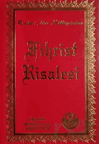 Fihrist Risalesi – Bediüzzaman Said Nursi – Tenvir Neşriyat kitap kapağı