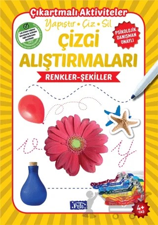 Çizgi Alıştırmaları : Renkler - Şekiller (4 Yaş) – Kolektif – Parıltı Yayınları kitap kapağı