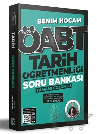 ÖABT Tarih Öğretmenliği Tamamı Çözümlü Soru Bankası – Yasin Korkut – Benim Hocam Yayınları kitap kapağı