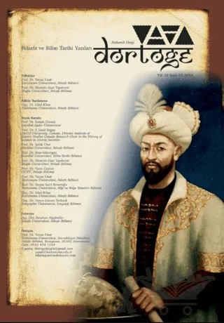 Dörtöğe Felsefe ve Bilim Tarihi Yazıları Hakemli Dergi Yıl: 12 Sayı: 25 – Dörtöğe Dergisi kitap kapağı