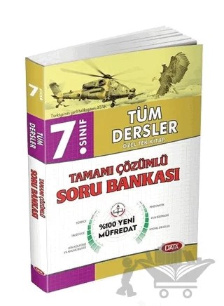 7. Sınıf Tüm Dersler Tamamı Çözümlü Soru Bankası – Kolektif – Data Yayınları kitap kapağı