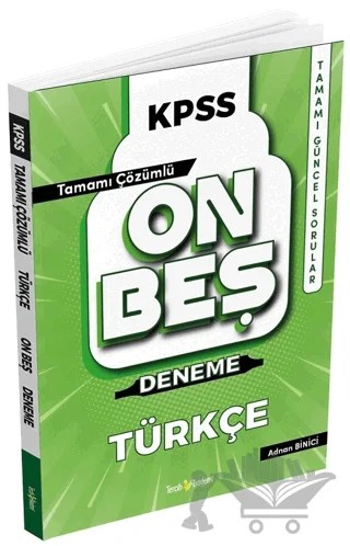 2022 KPSS Türkçe 15 Deneme – Adnan Binici – Tercih Akademi Yayınları kitap kapağı