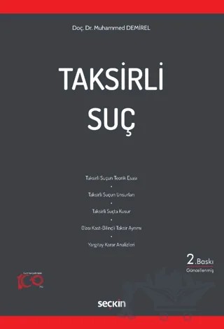 Taksirli Suç – Muhammed Demirel – Seçkin Yayıncılık kitap kapağı