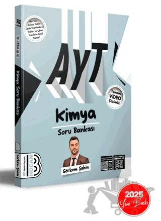 2025 AYT Kimya Tamamı Video Çözümlü Soru Bankası – Görkem Şahin – Benim Hocam Yayınları kitap kapağı