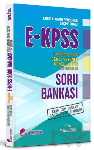 EKPSS Soru Bankası – Yekta Özdil – Özdil Akademi Yayınları kitap kapağı