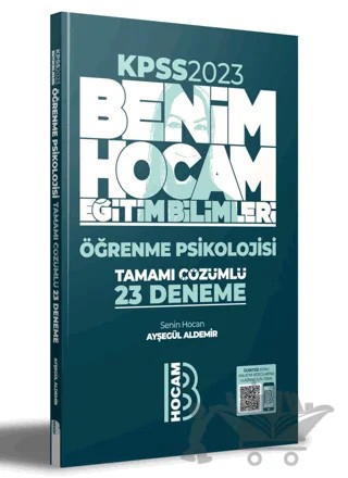 KPSS Eğitim Bilimleri Öğrenme Psikolojisi Tamamı Çözümlü 23 Deneme – Ayşegül Aldemir – Benim Hocam Yayınları kitap kapağı