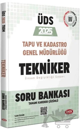 Tapu ve Kadastro Genel Müdürlüğü UDS Tekniker Soru Bankası Karekod Çözümlü – Kolektif – Data Yayınları kitap kapağı