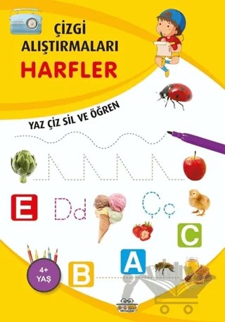 Harfler - Çizgi Alıştırmaları – Emine Ulusoy – 0-6 Yaş Yayınları kitap kapağı