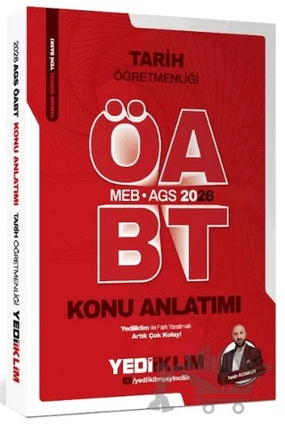 2026 MEB-AGS ÖABT Tarih Öğretmenliği Konu Anlatımı – Yasin Korkut – Yediiklim Yayınları kitap kapağı