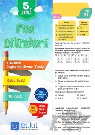 5. Sınıf Fen Bilimleri Kazanım Değerlendirme Testi – Kolektif – Bulut Eğitim ve Kültür Yayınları kitap kapağı