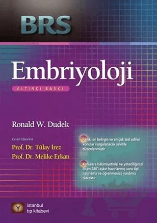 BRS Embriyoloji – Ronald W. Dudek – İstanbul Tıp Kitabevi kitap kapağı