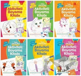 Aktiviteli Boyama Kitapları Seti 2 (6 Kitap Takım) – Kolektif – Pogo Çocuk kitap kapağı