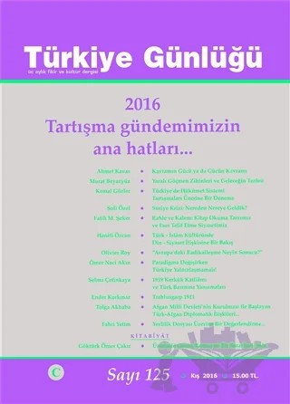 Türkiye Günlüğü Dergisi Sayı: 125 Kış 2016 – Cedit Neşriyat kitap kapağı