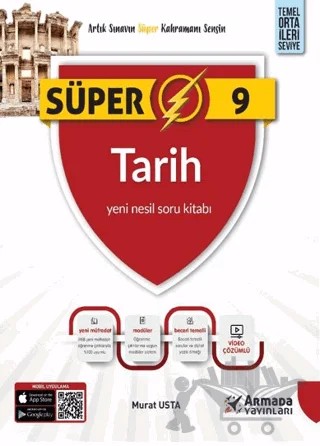 9. Sınıf Süper Tarih Yeni Nesil Soru Kitabı – Murat Usta – Armada Yayınları kitap kapağı