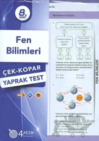 6. Sınıf Fen Bilimleri Yaprak Test 2019 – Kolektif – 4 Adım Yayınları kitap kapağı