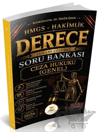 HUKAL HMGS-Hakimlik Derece Ceza Hukuku Genel Hükümler Soru Bankası – Özgür Özsoy – Savaş Yayınevi kitap kapağı