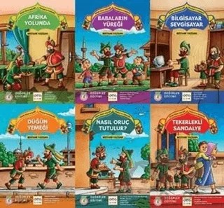 Güler Yüzle Tatlı Söz Hacivat'la Karagöz Dizisi (6 Kitap Takım) – Bestami Yazgan – Nar Çocuk kitap kapağı