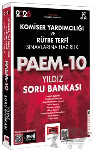 2026 PAEM Komiser Yardımcılığı ve Rütbe Terfi Sınavlarına Hazırlık Yıldız Soru Bankası – Kolektif – Yargı Yayınevi kitap kapağı