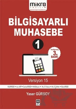 Bilgisayarlı Muhasebe 1 (Versiyon 15) – Yaşar Gürsoy – Ekin Basım Yayın kitap kapağı