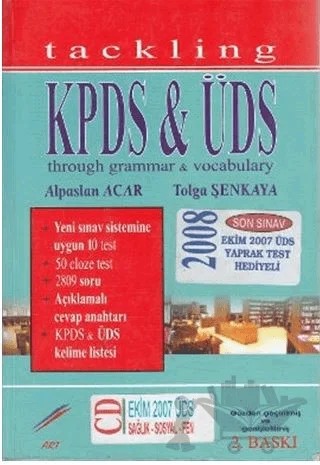 Tackling KPDS and ÜDS Through Grammar and Vocabulary – Tolga Şenkaya – Art Basın Yayın Hizmetleri kitap kapağı