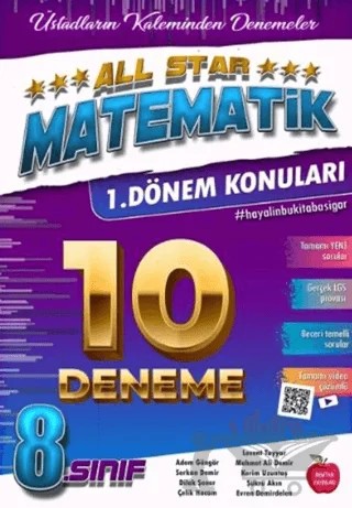 8. Sınıf LGS 1. Dönem Matematik All Star 10 Deneme – Kolektif – Newton Yayınları kitap kapağı